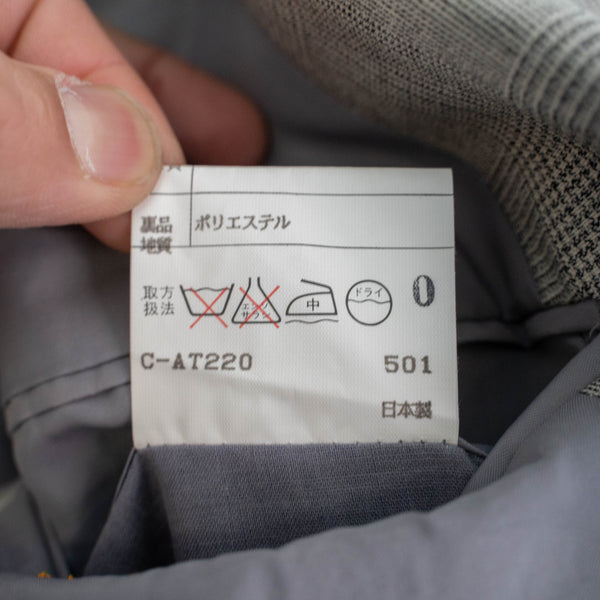 1990s Japan vintage white based glen check double breasted set up