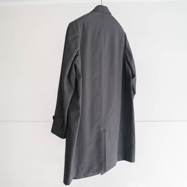 1970-80s Japan vintage charcoal gray based all wool coat