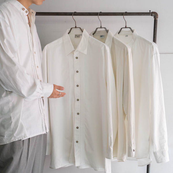 around 1990s Europe white tyrolean l/s shirt