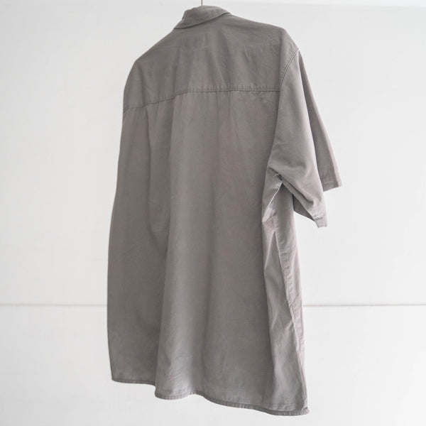 1990s gray color all cotton short sleeve tyrolean shirt