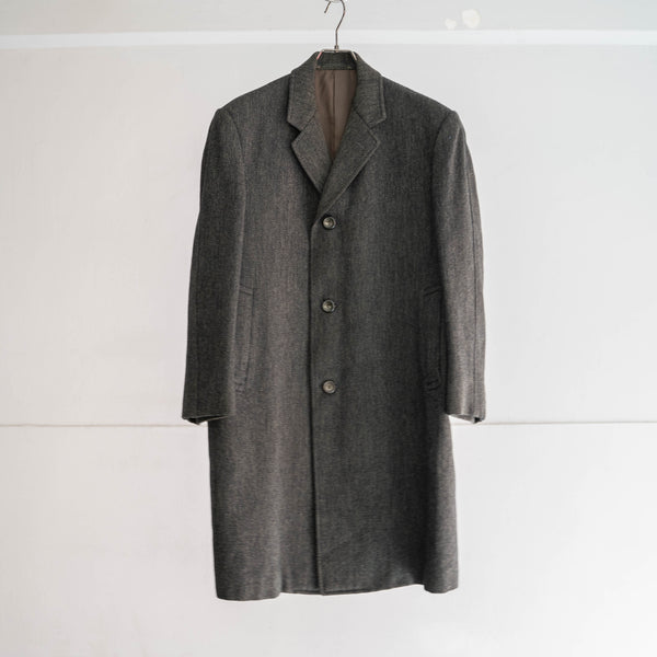 1980s Japan vintage dark gray wool coat