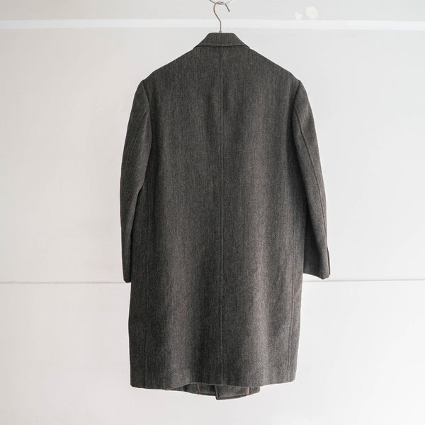 1980s Japan vintage dark gray wool coat