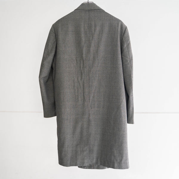 1970-80s Japan vintage light gray based all wool coat