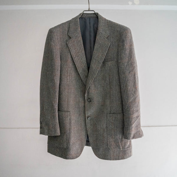 2000s Japan vintage gray based wool tailored jacket