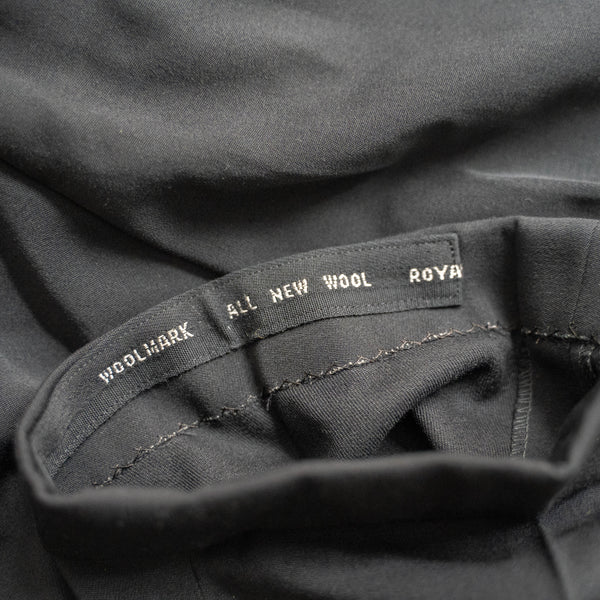 1980s Japan vintage black wool 100 1 tuck slacks