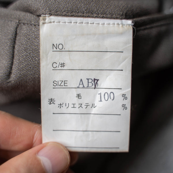 1990s Japan vintage khaki brown 2 tuck wool slacks