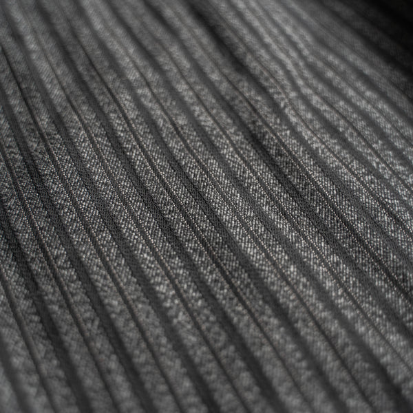 around 1960s Europe black chambray stripe wool pants