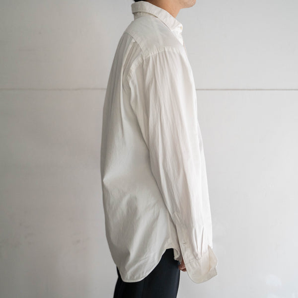 1990s Ralph Lauren white color light corduroy dress shirt