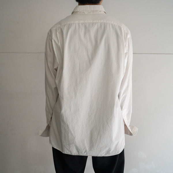 1990s Ralph Lauren white color light corduroy dress shirt