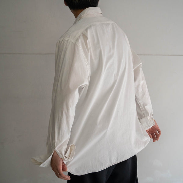 1990s Ralph Lauren white color light corduroy dress shirt