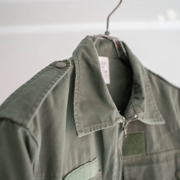 1980s French military green HBT 4 pockets jacket
