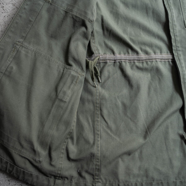 1980s French military green HBT 4 pockets jacket