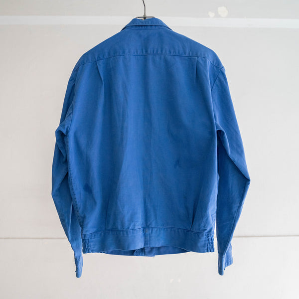 1970-80s France blue work jacket -short length-