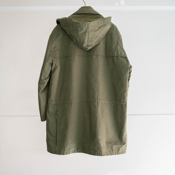 1980-90s olive green half coat with liner -military sampling-