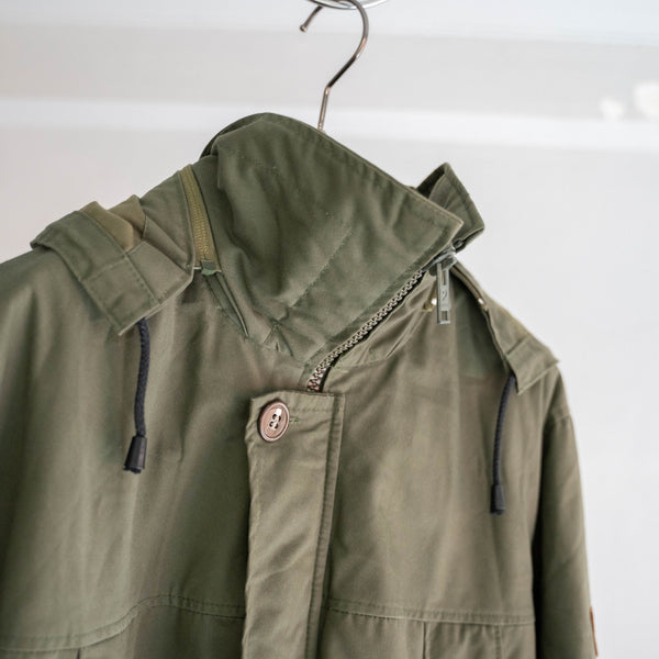 1980-90s olive green half coat with liner -military sampling-