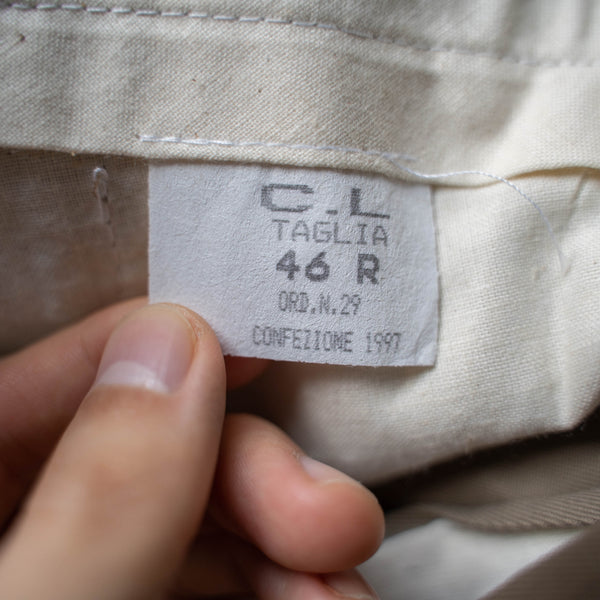 1980-90s Italian military light khaki chino pants 'dead stock'