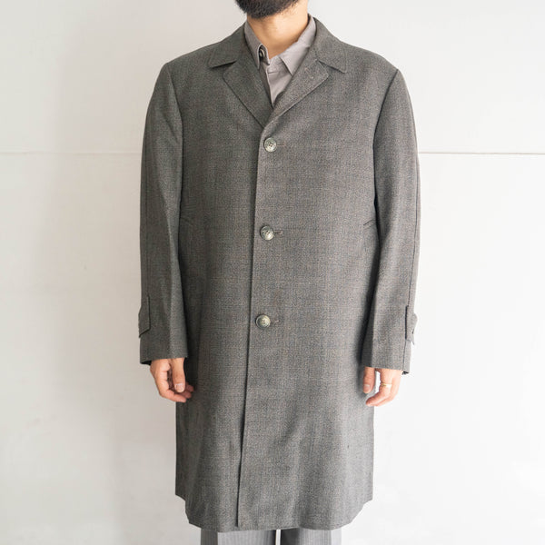 1970-80s Japan vintage light gray based all wool coat