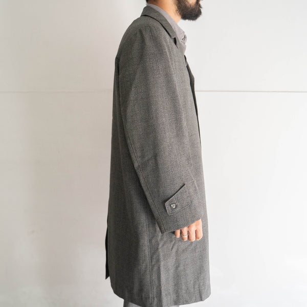 1970-80s Japan vintage light gray based all wool coat