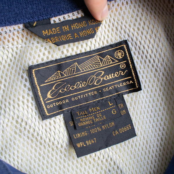 1980-90s Eddie Bauer blue tech half coat -goretex-