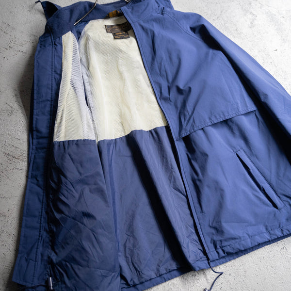 1980-90s Eddie Bauer blue tech half coat -goretex-