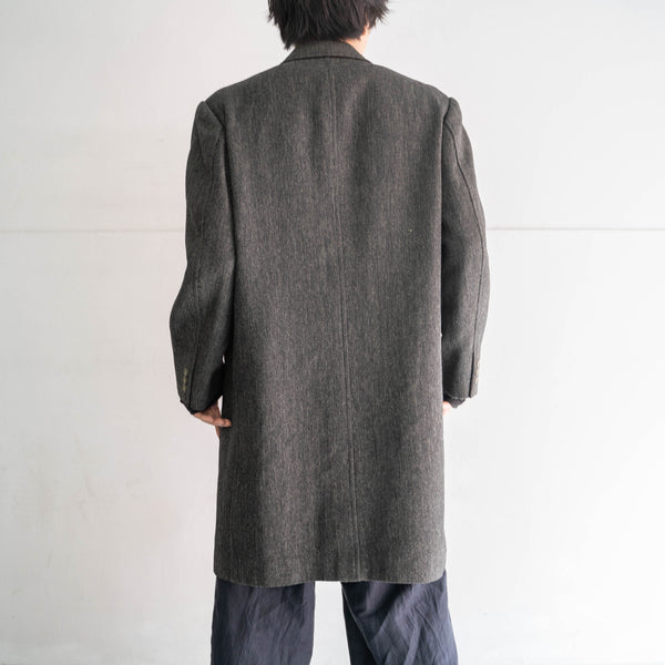 1980s Japan vintage dark gray wool coat