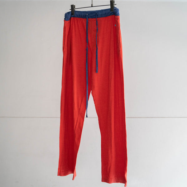 2000s PUMA red color pajamas pants 'with waist cord'