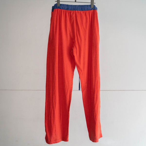 2000s PUMA red color pajamas pants 'with waist cord'