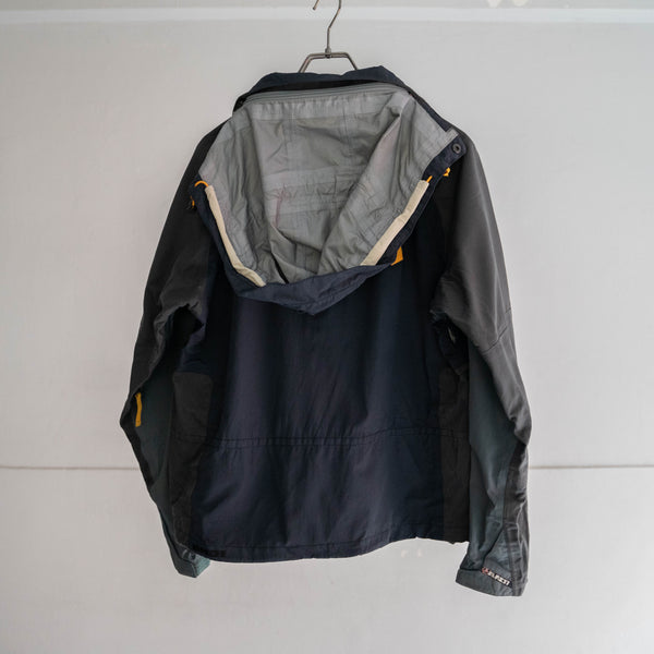 1990s navy × gray short tech gimmick jacket