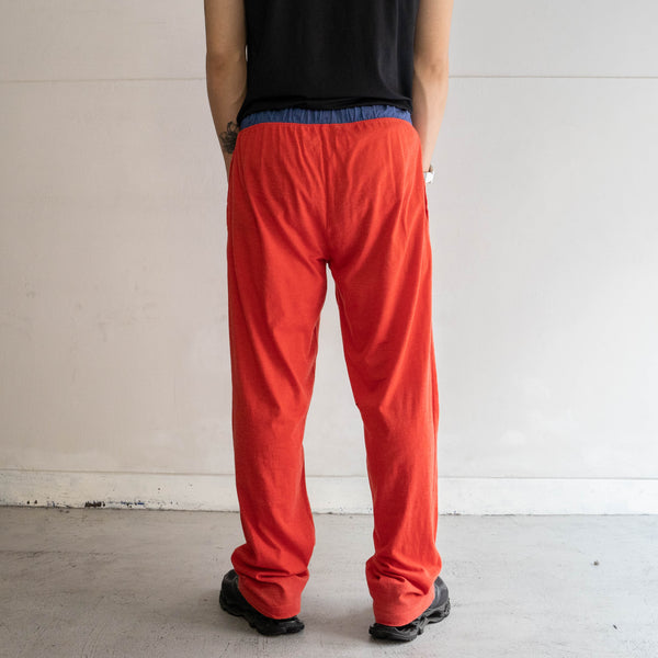 2000s PUMA red color pajamas pants 'with waist cord'