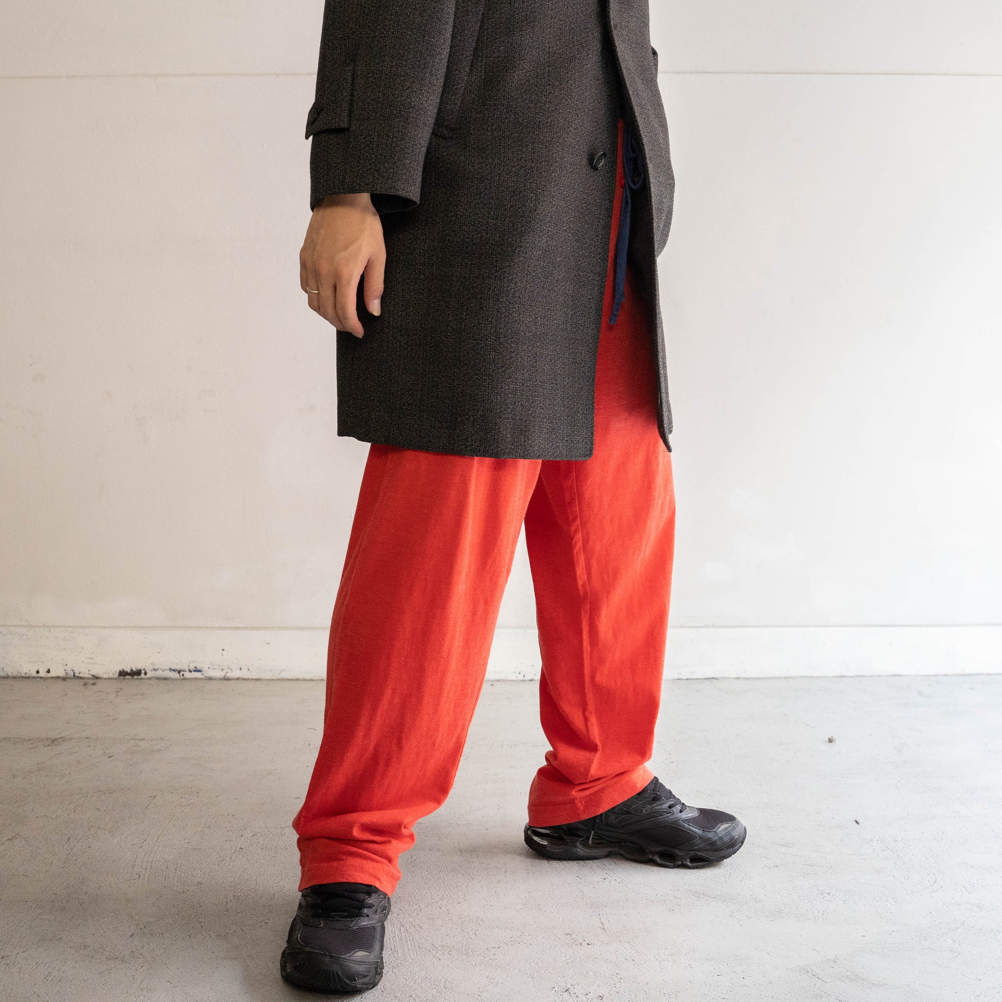 2000s PUMA red color pajamas pants 'with waist cord'