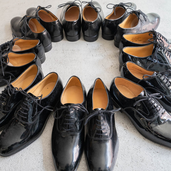 2000-10s British military black color leather dress shoes -matte texture- 'dead stock'