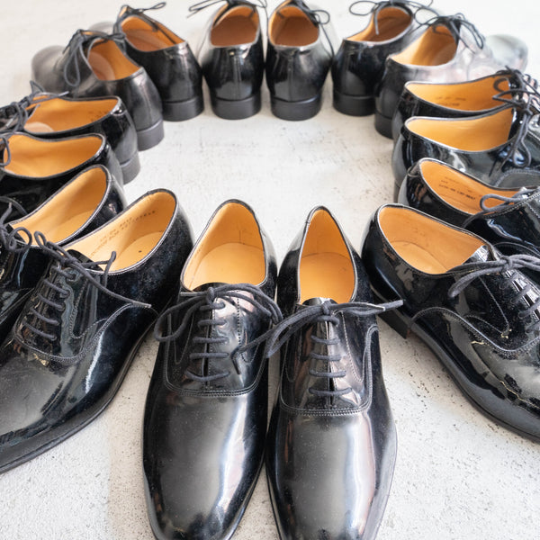 2000-10s British military black color leather dress shoes -matte texture- 'dead stock'