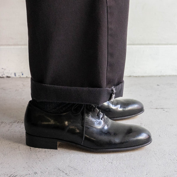 2000-10s British military black color leather dress shoes -matte texture- 'dead stock'