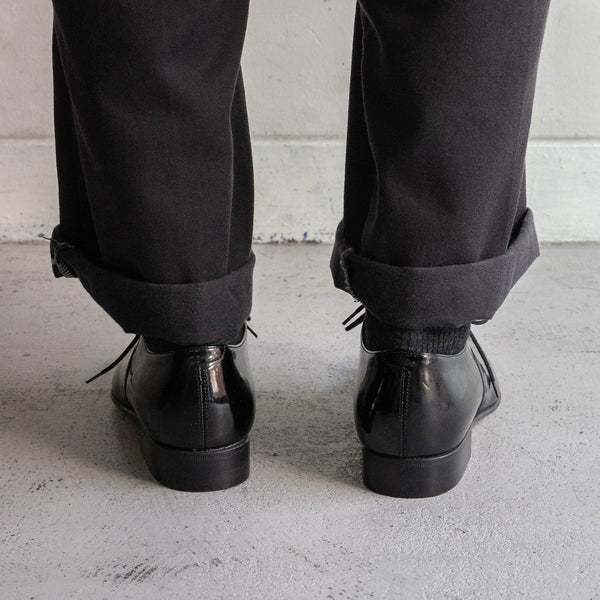 2000-10s British military black color leather dress shoes -matte texture- 'dead stock'