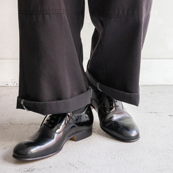 2000-10s British military black color leather dress shoes -matte texture- 'dead stock'