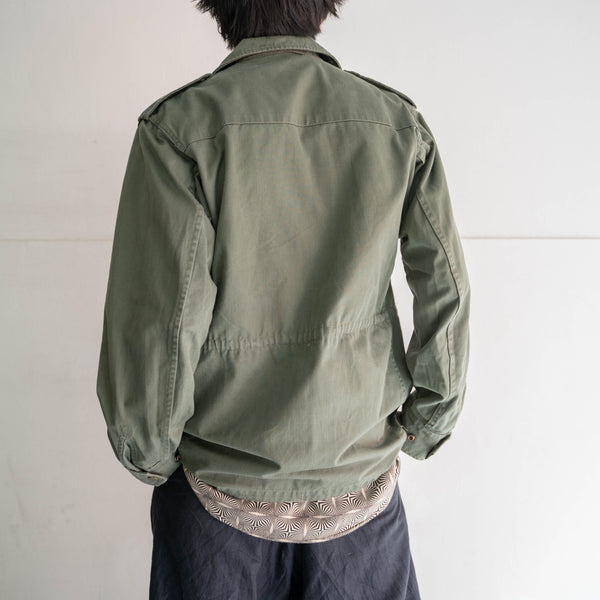 1980s French military green HBT 4 pockets jacket