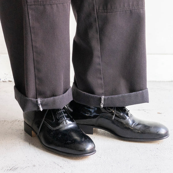 2000-10s British military black color leather dress shoes -matte texture- 'dead stock'