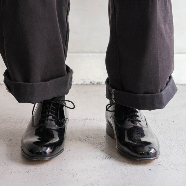 2000-10s British military black color leather dress shoes 'dead stock'