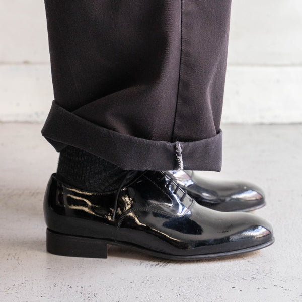 2000-10s British military black color leather dress shoes 'dead stock'