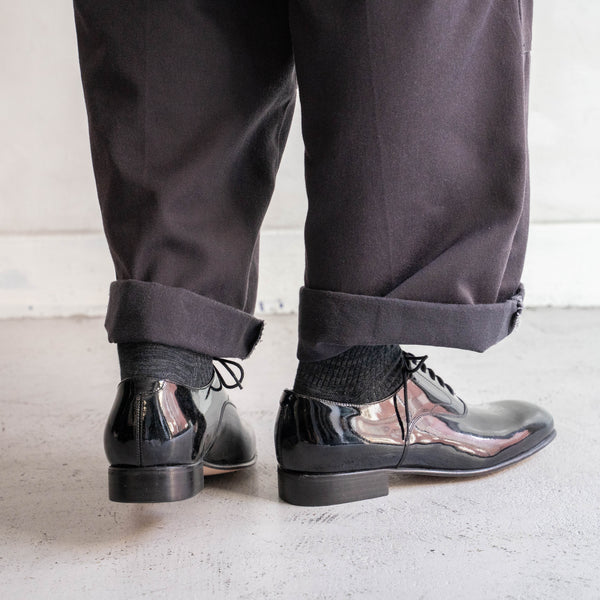 2000-10s British military black color leather dress shoes 'dead stock'