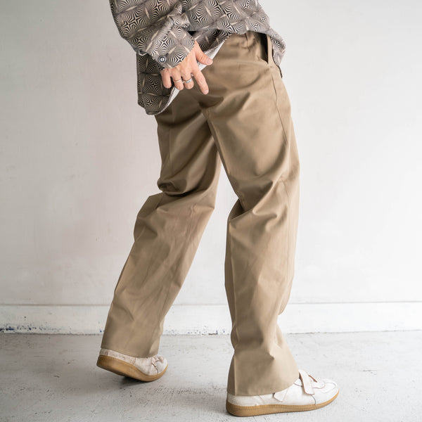 1980-90s Italian military light khaki chino pants 'dead stock'
