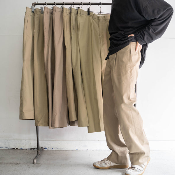 1980-90s Italian military light khaki chino pants 'dead stock'