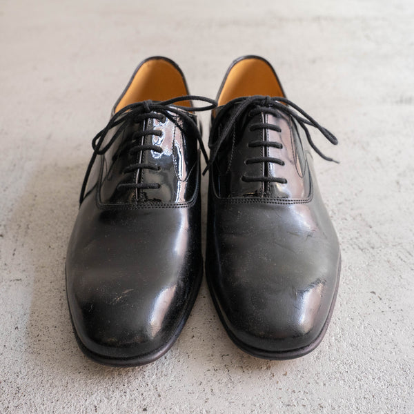 2000-10s British military black color leather dress shoes -matte texture- 'dead stock'