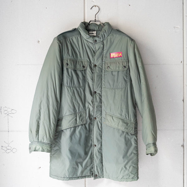 1980s Italian police sage green color paddet coat 'dead stock’