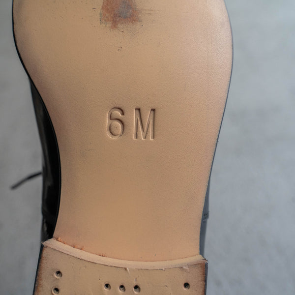 2000-10s British military black color leather dress shoes -matte texture- 'dead stock'