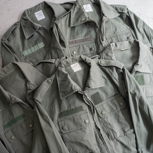 1980s French military green HBT 4 pockets jacket