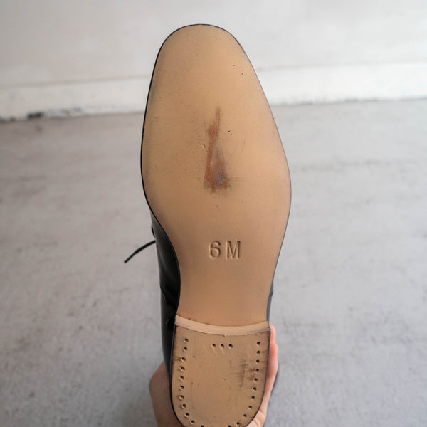 2000-10s British military black color leather dress shoes -matte texture- 'dead stock'