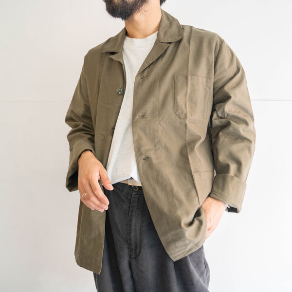 1980s Dutch military open collar work shirt jacket "dead stock"