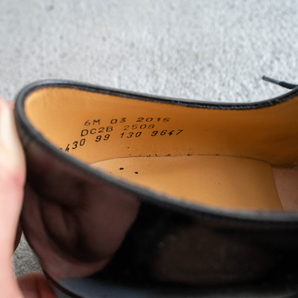 2000-10s British military black color leather dress shoes -matte texture- 'dead stock'