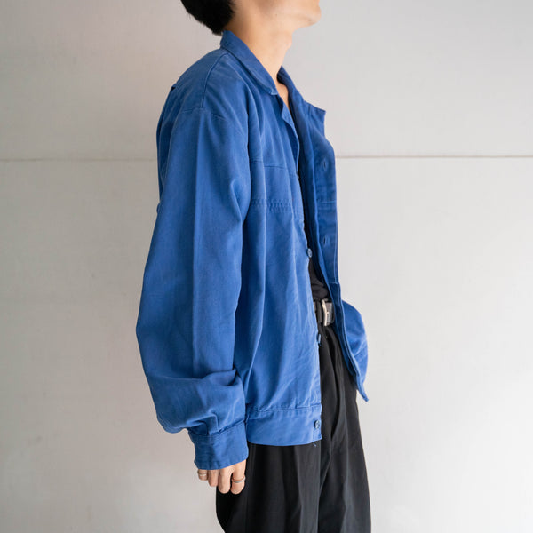 1970-80s France blue work jacket -short length-